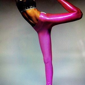 Super sexy hot pink liquid leggings!